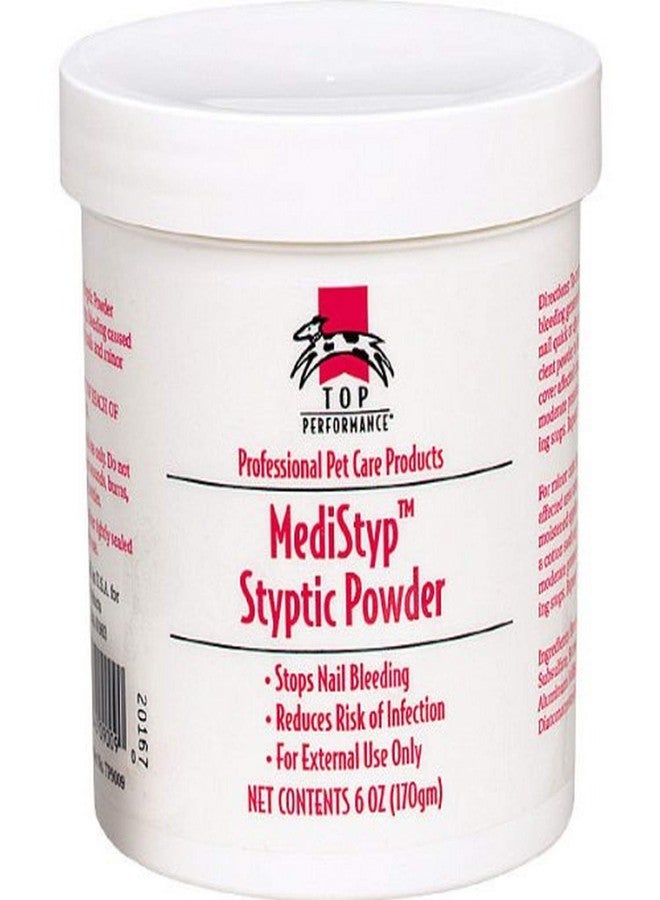 Top Performance MediStyp Pet Styptic Powder with Benzocaine — Fast-Acting First Aid Powder for Treating Minor Cuts and Abrasions on Pets, 6 oz. - Image 1
